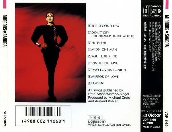 CD Sandra - Mirrors (Japanese edition) - 2