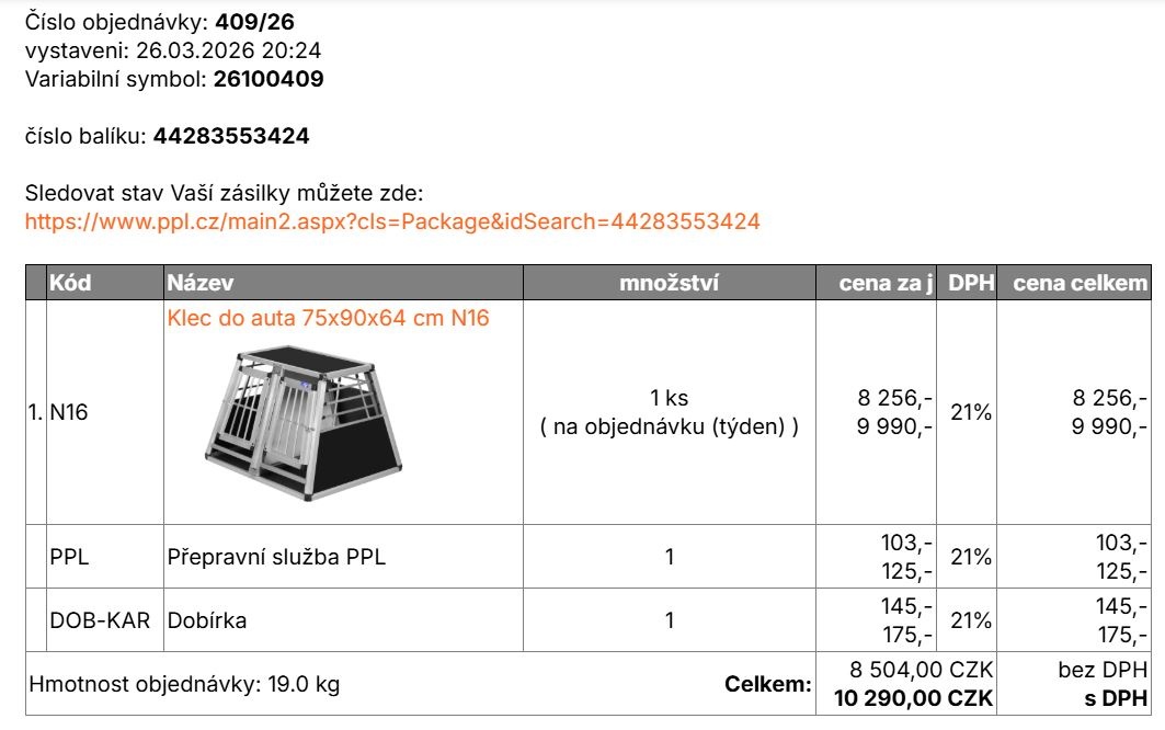 Hliníková klec pro psa do auta 75x90x64 cm N16 - Bruntál | Bazoš.cz