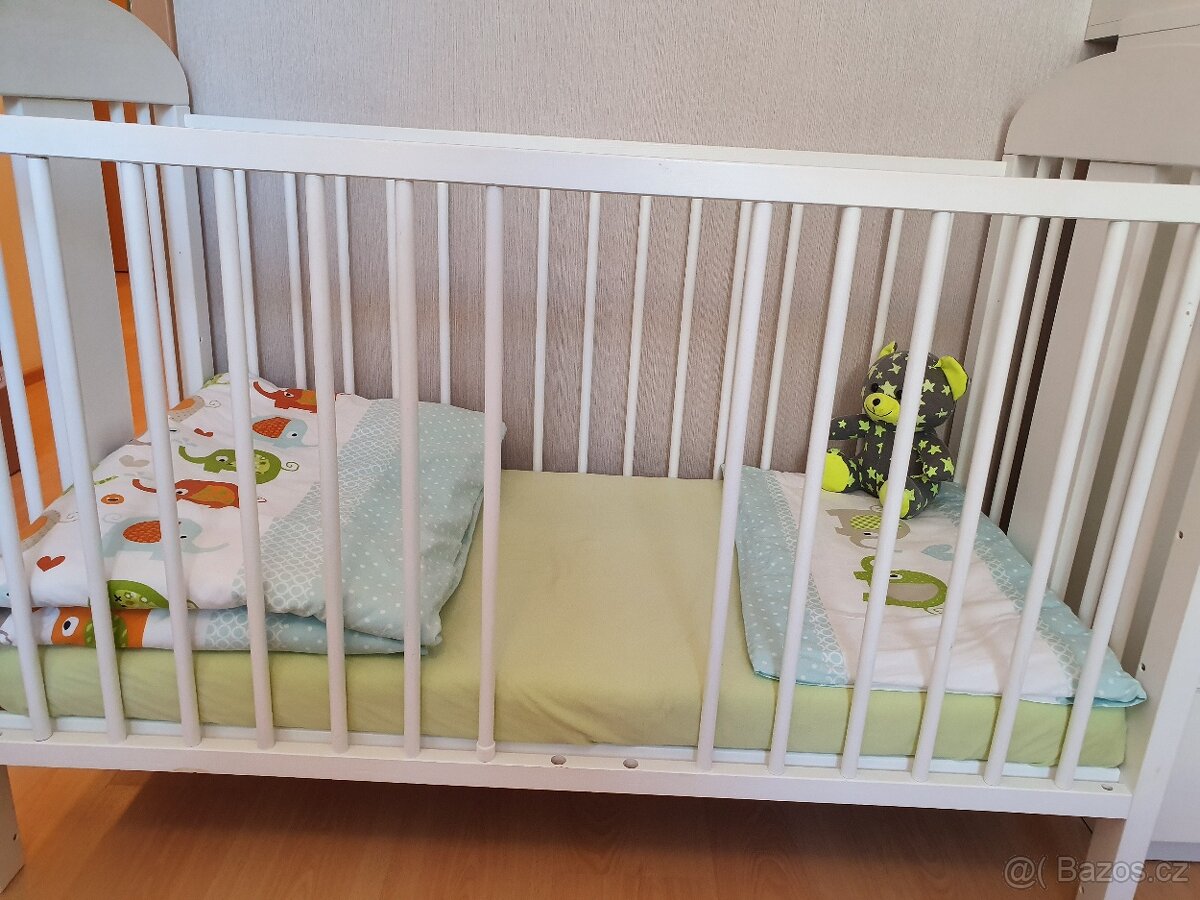 Dětská postýlka Puppolina Olina 120x60 - krásný stav - 2