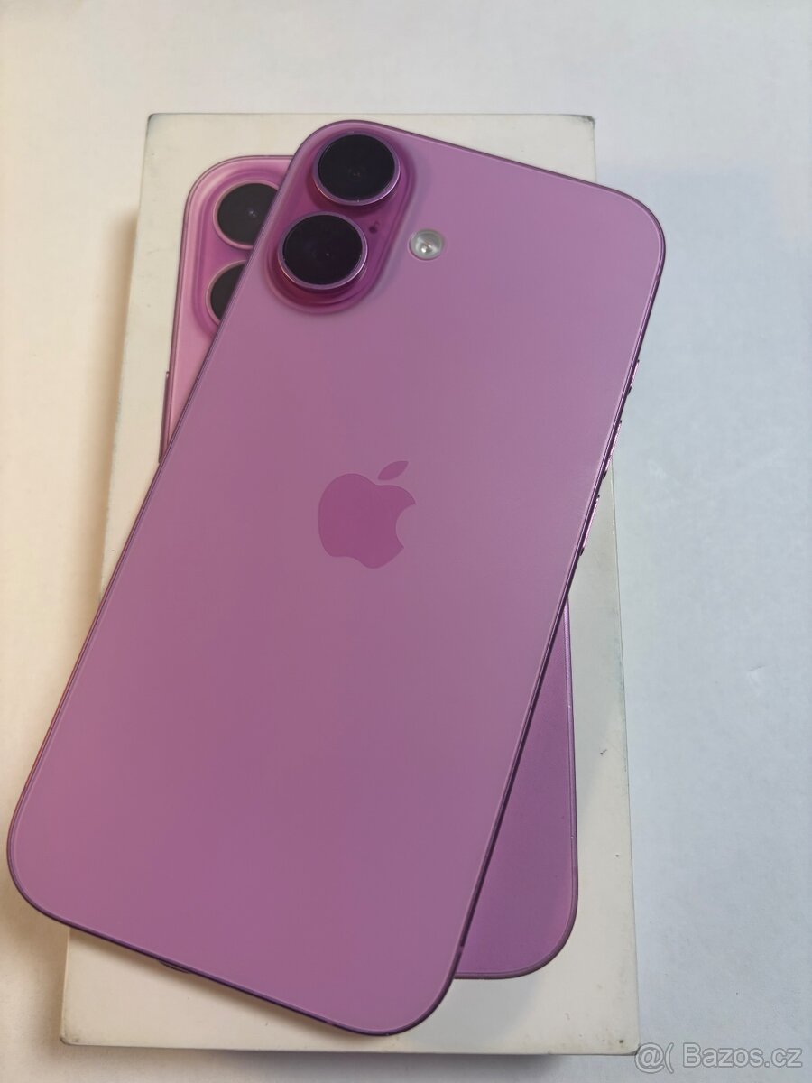 Apple iPhone 16 128gb Pink kondice baterie 100% Zaruka do 01 - 2