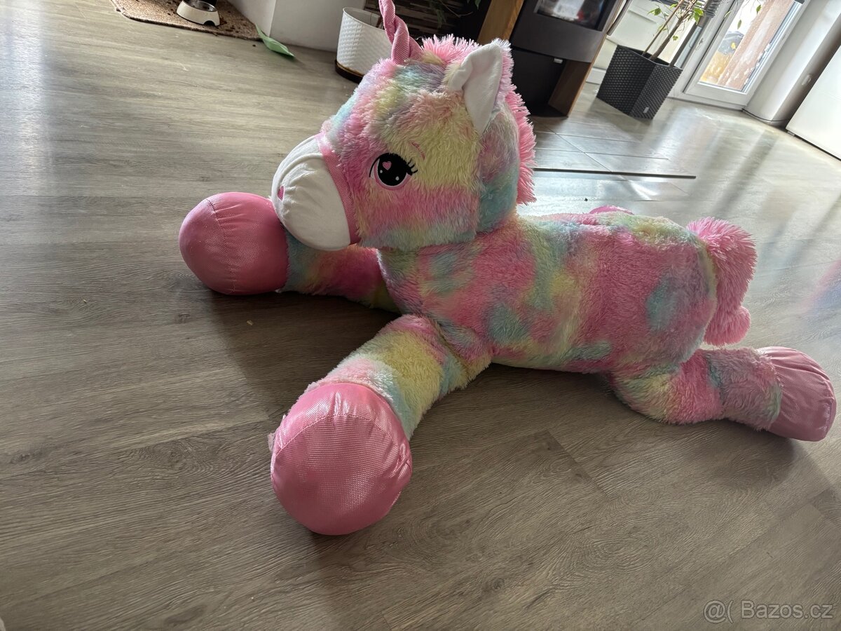 Velký plyšový jednorožec duhový - 2