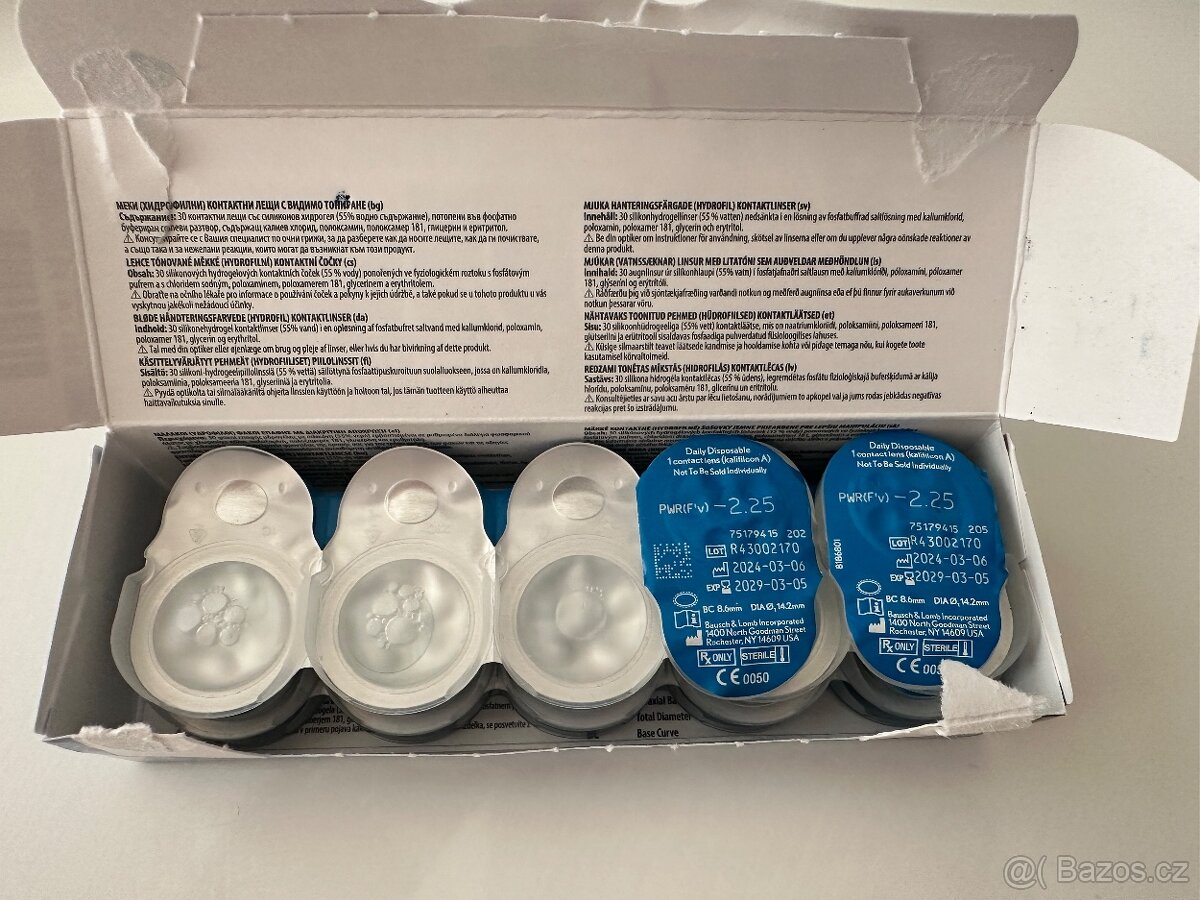 Kontaktní čočky Bausch + Lomb ULTRA One Day (27 ks) -2.25 - 2