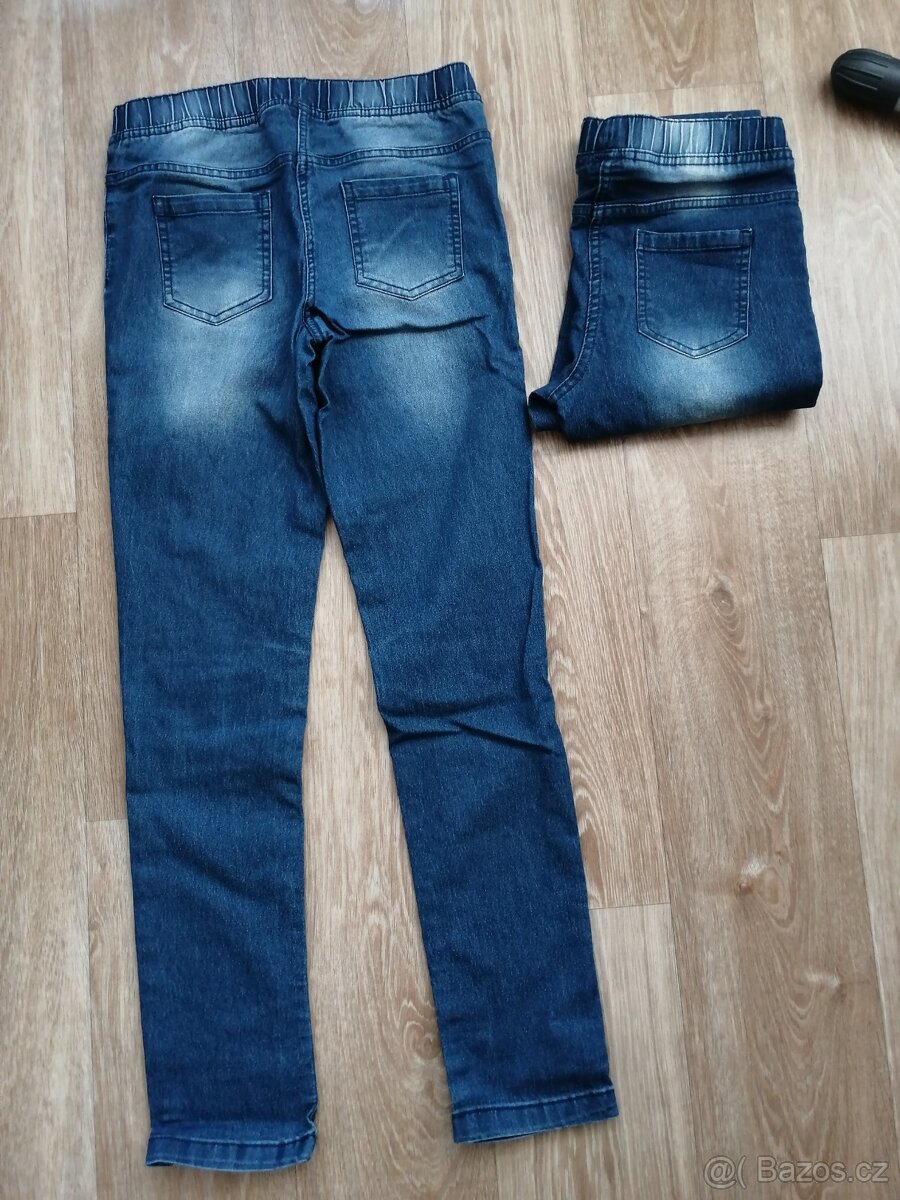 Dívčí džíny - džeginy 158 dvojčata Peperts - 2