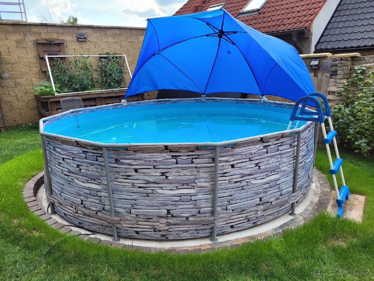 Skládací stříška na rámový bazén 3,66m. - 2