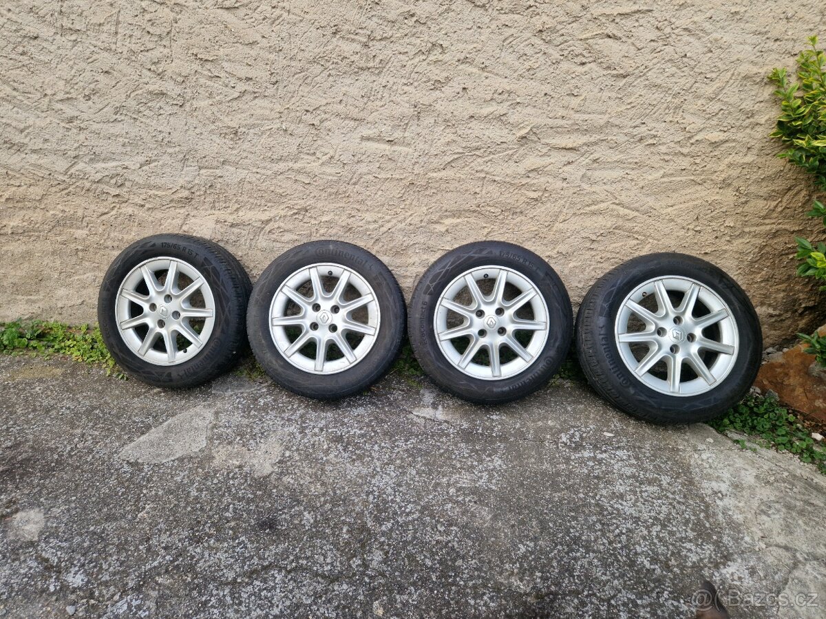 Alu kola Renault 4x100 R15 + pneu Continental - 2