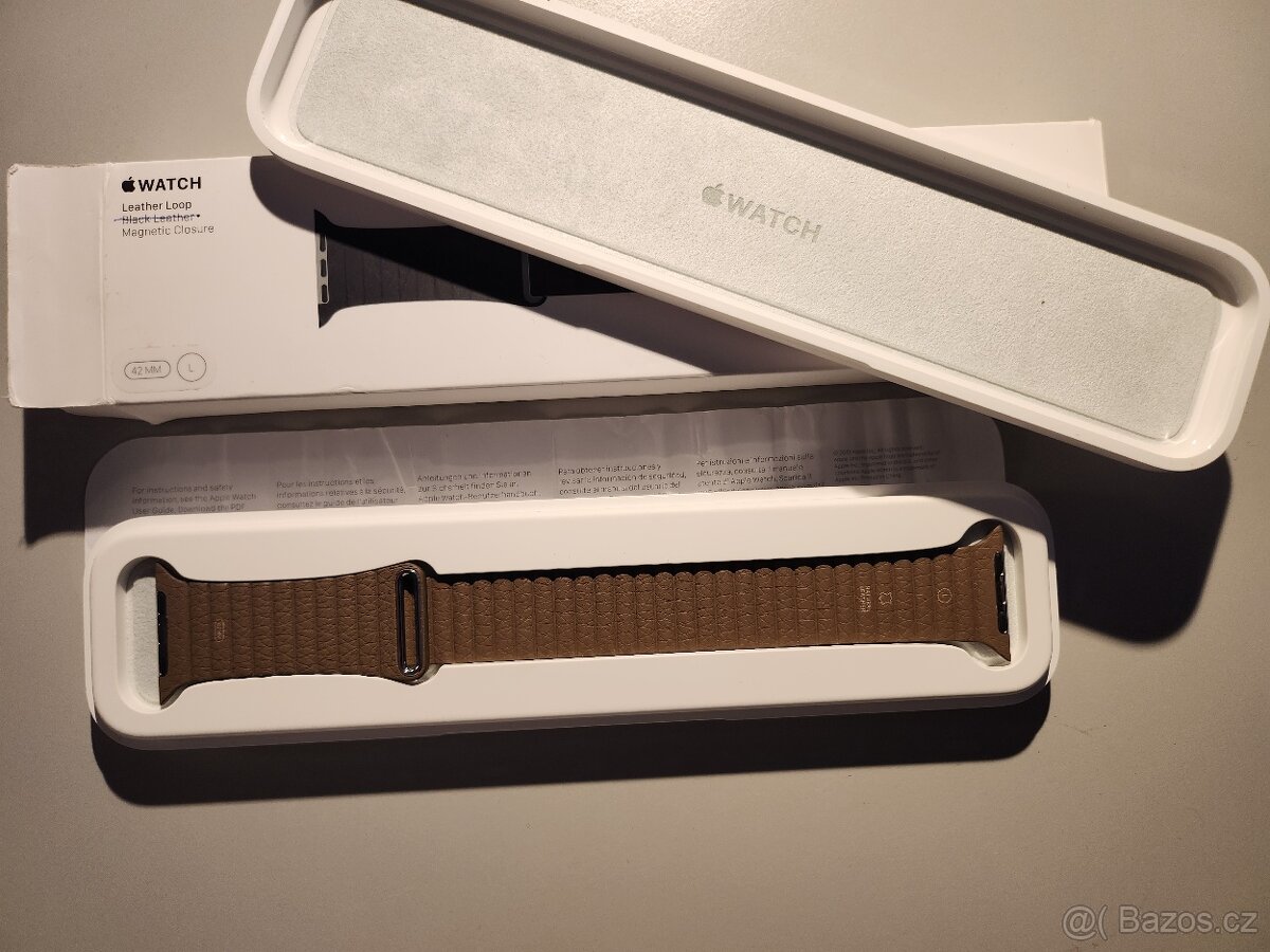 Kožený řemínek Apple Watch Leather loop hnědý - 2