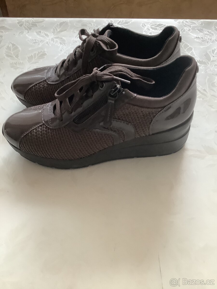 GEOX ZOSMA-dámské hnědé boty - 2