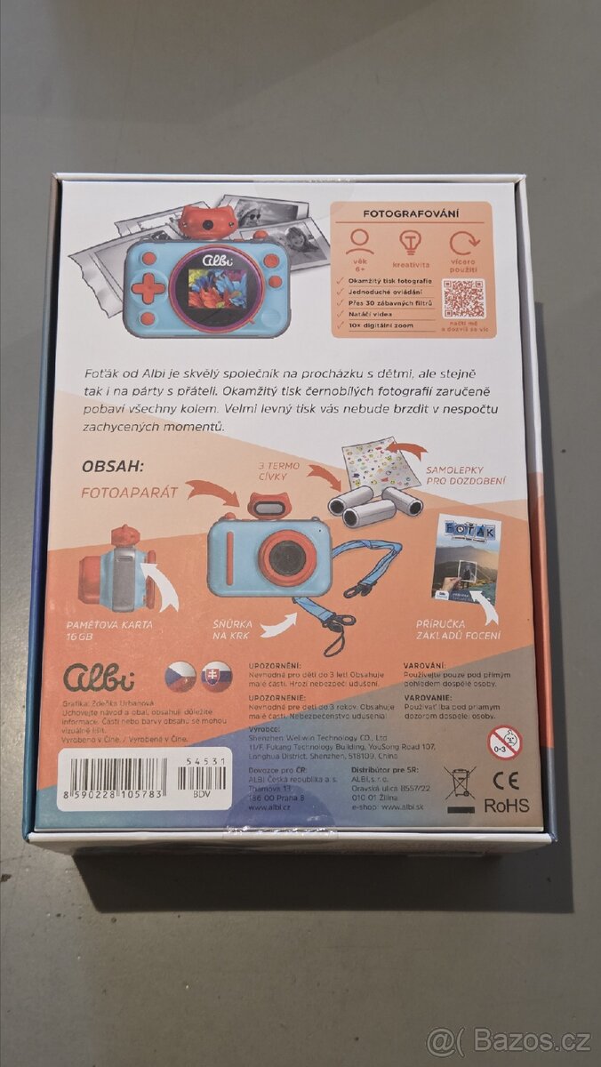 Dětský foťák s termotiskem modrý - 2