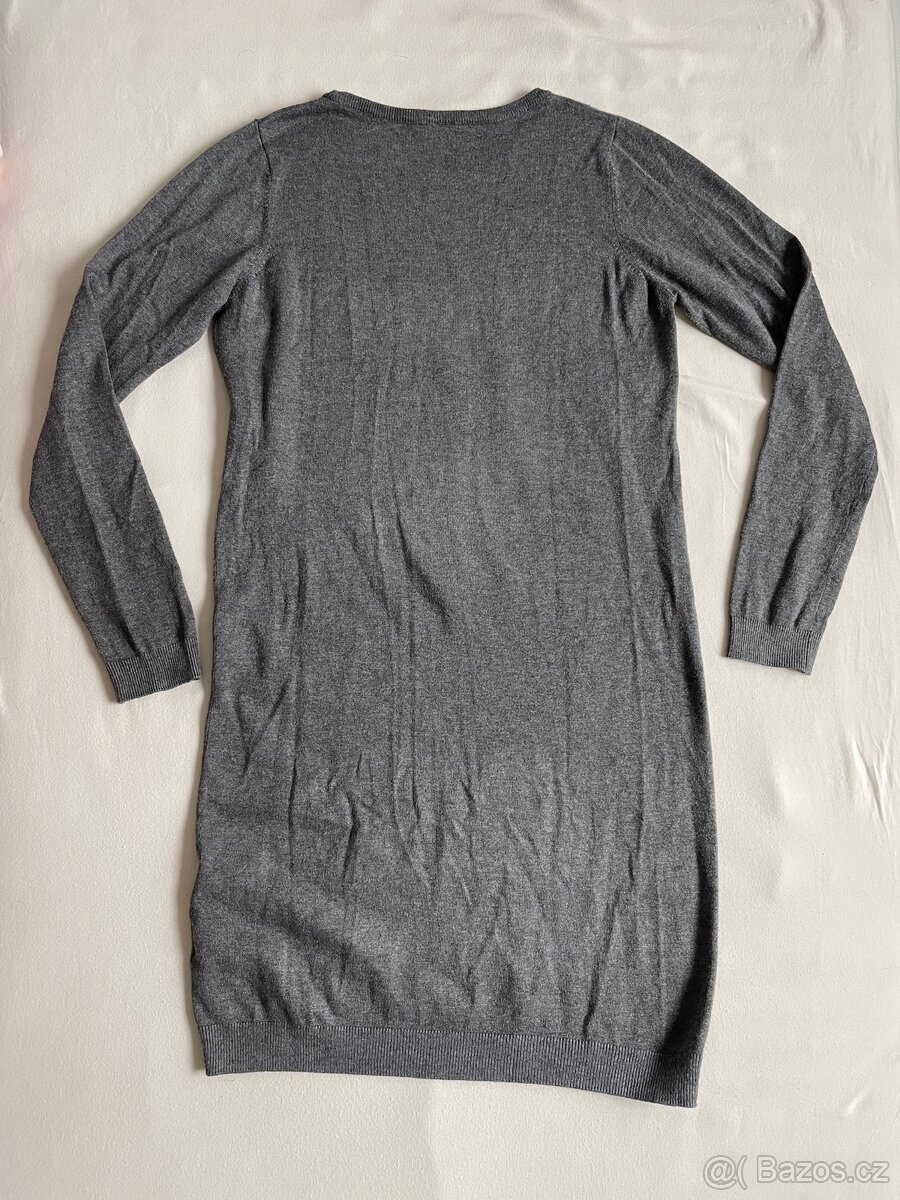 Šedé dámské strečové šaty - vel M/L - 2