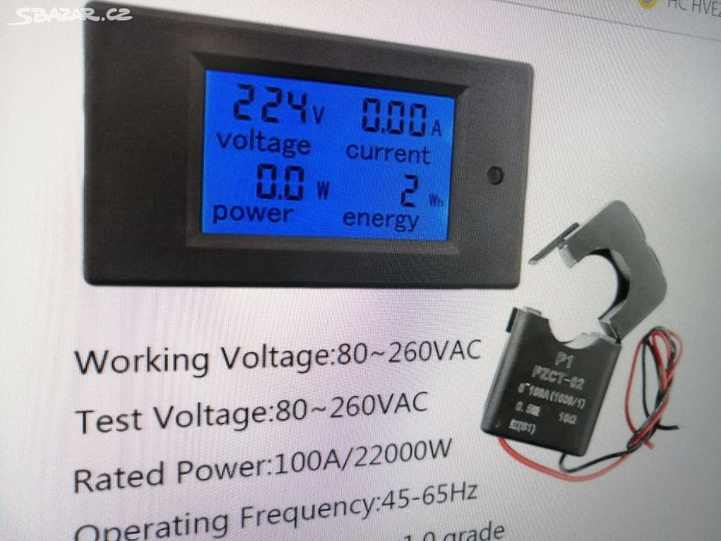 PZEM-061, voltmetr, ampérmetr, wattmetr - 2