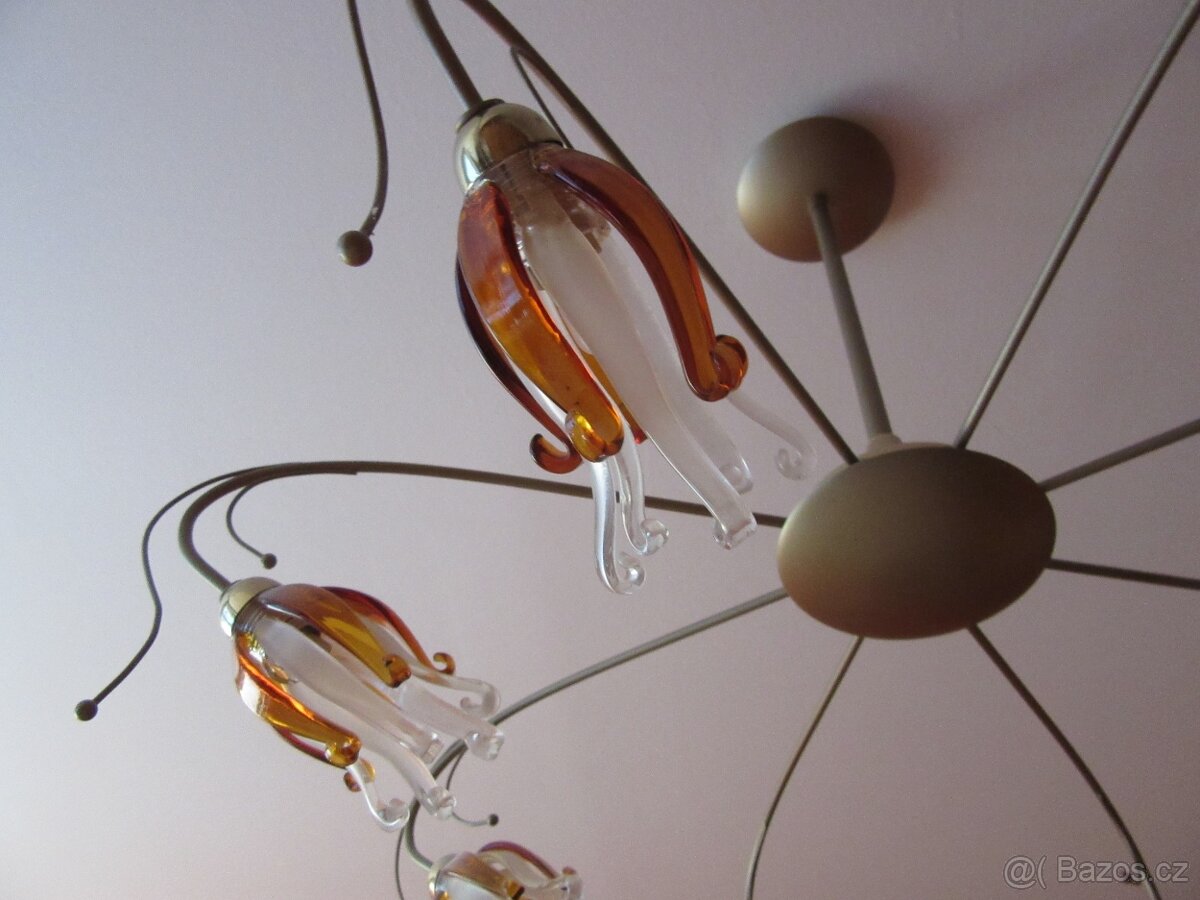 Lustr se skleněnými květy - 2