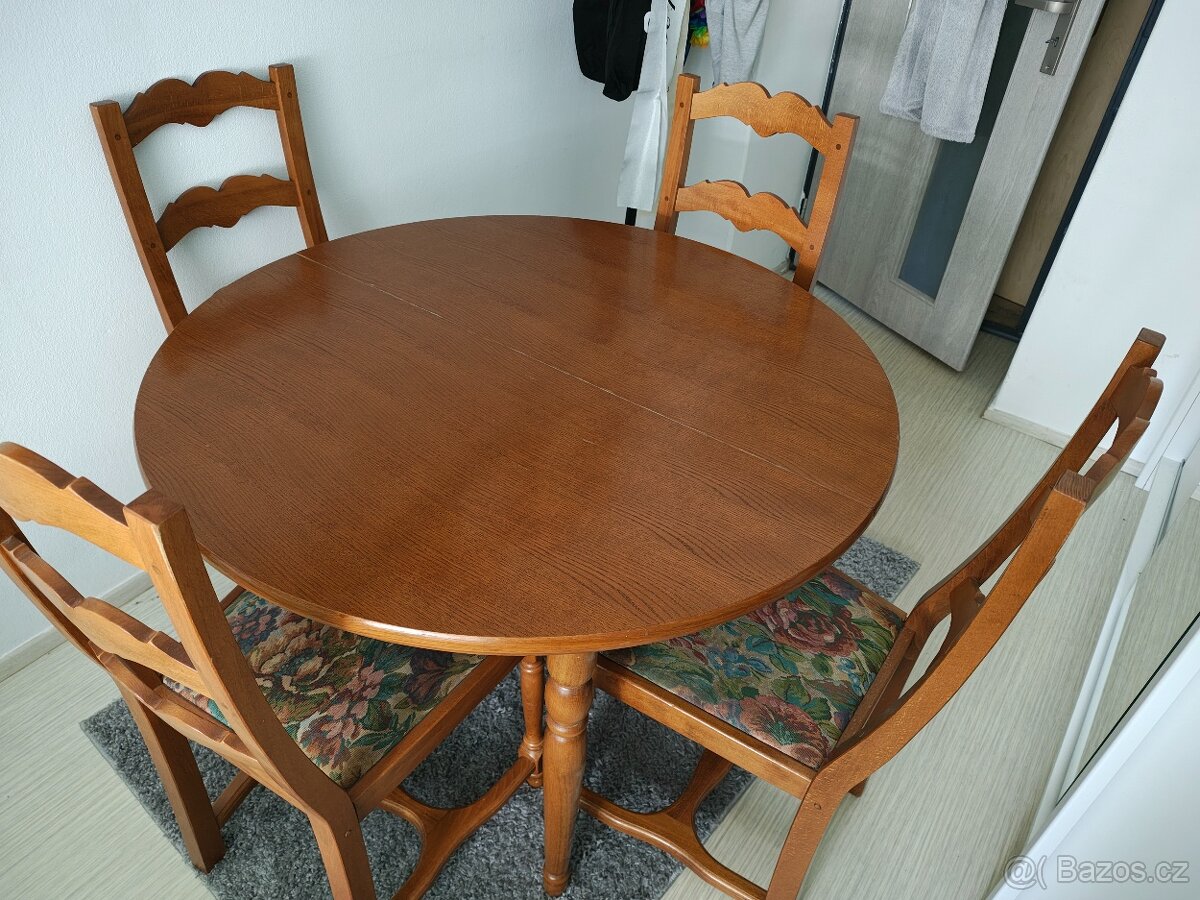 Rozkládací stůl, 4 x židle - 2