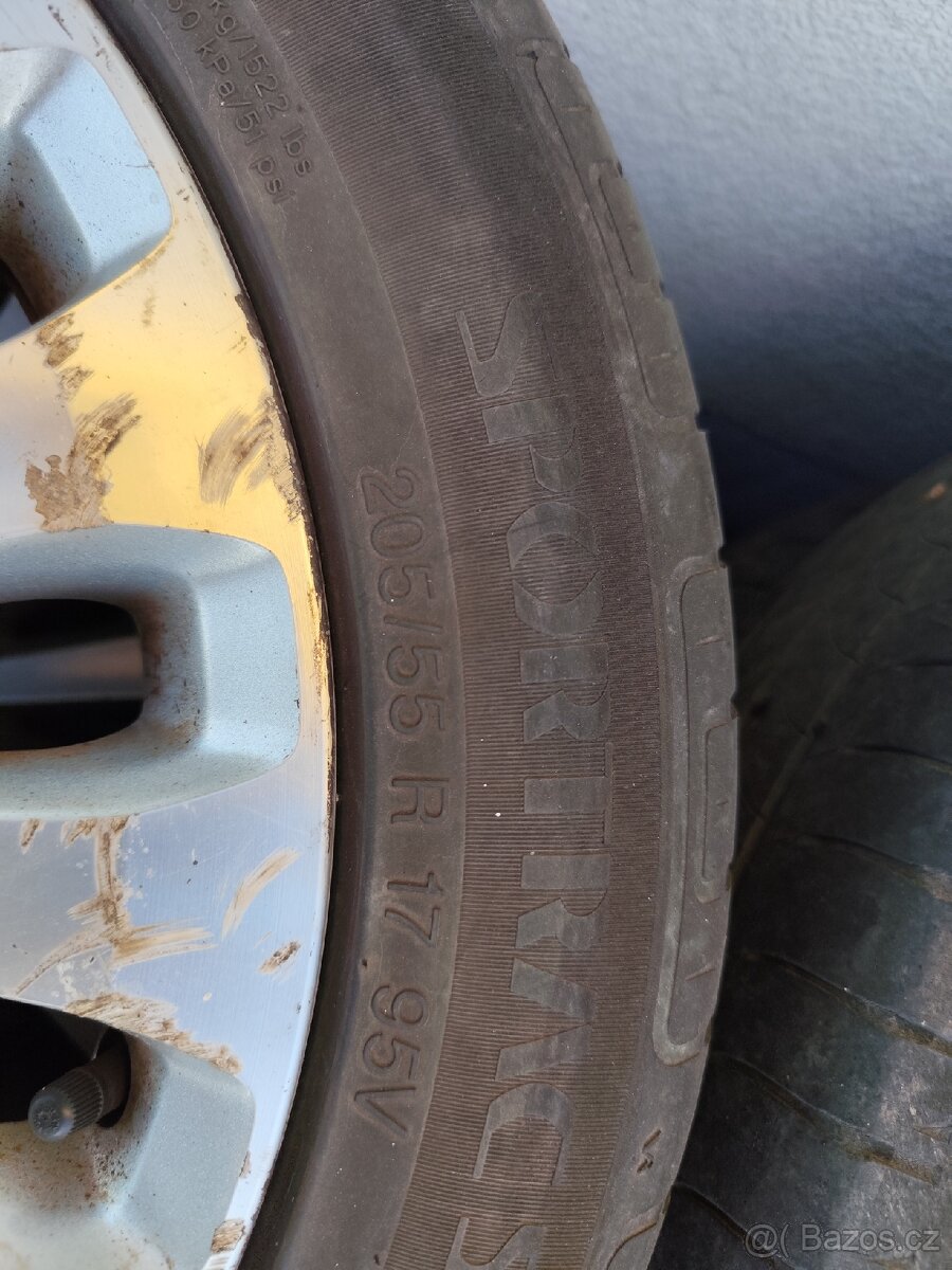 205 55 17 letní pneumatiky s alu - 2
