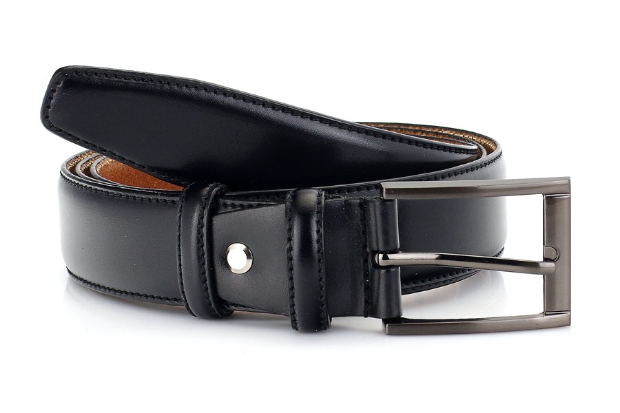 Pánský kožený opasek M3506 o šířce 3,5 cm - 2