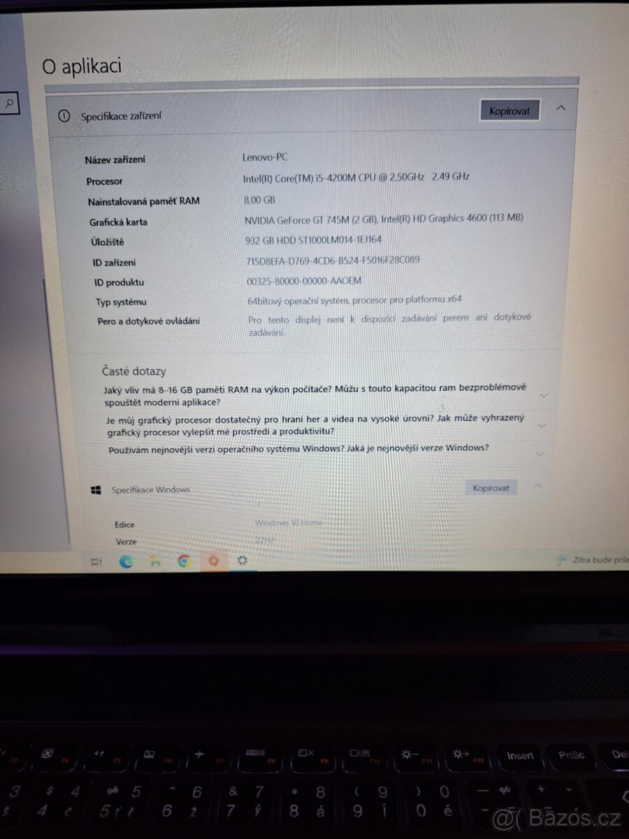 Prodám notebook Lenovo - 2