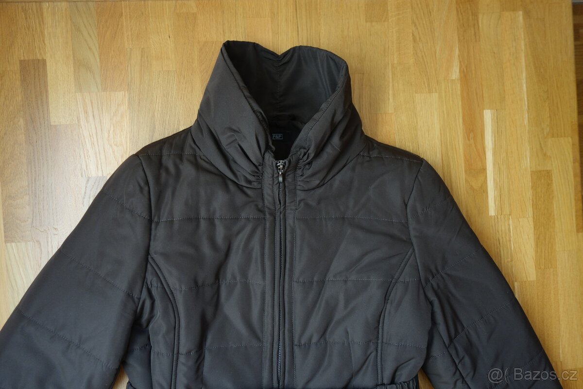 Tmavě hnědá dámská zimní bunda vel. 44 - 2