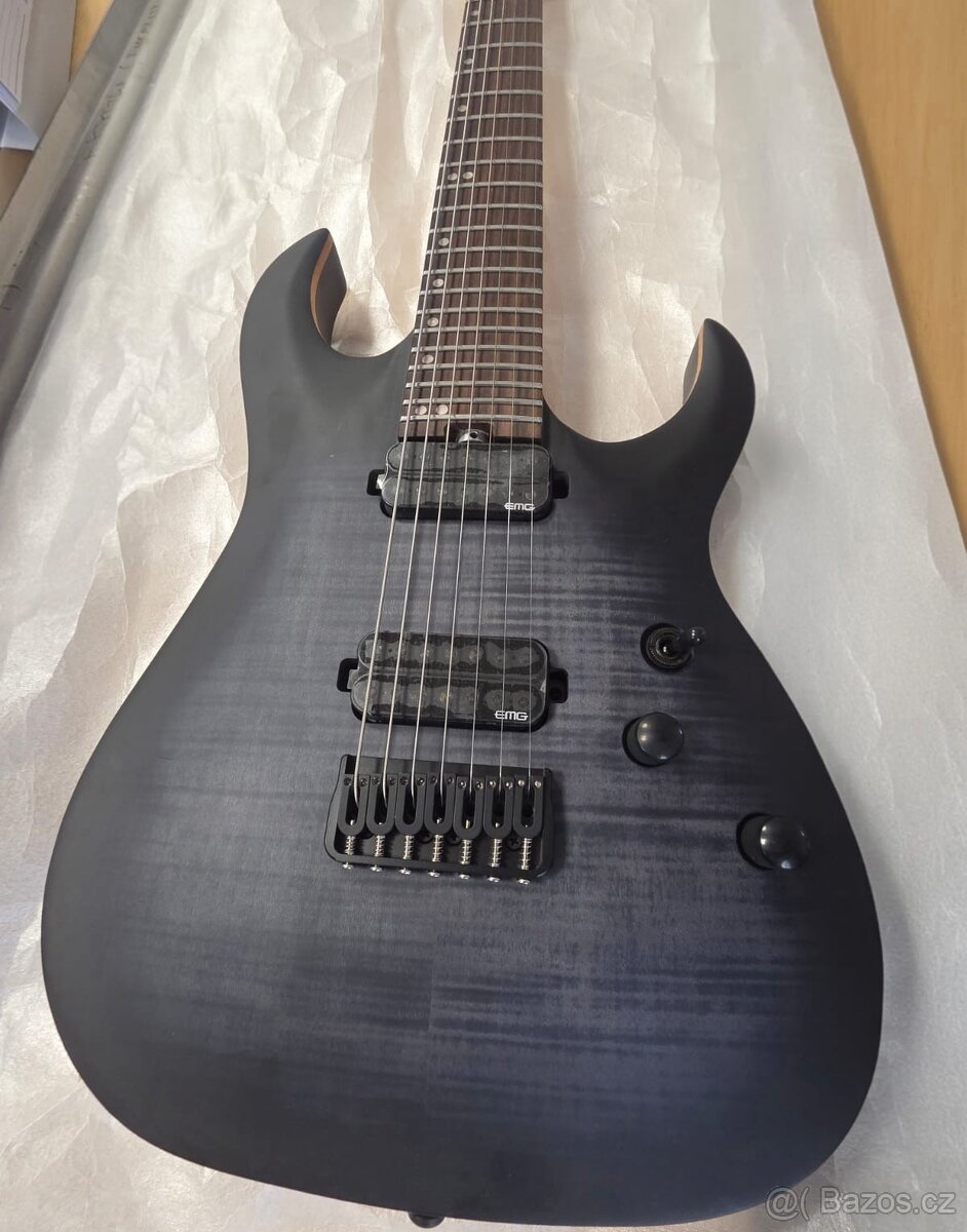 Harley Benton Amarok-7 BKNT Flame Burst - 2