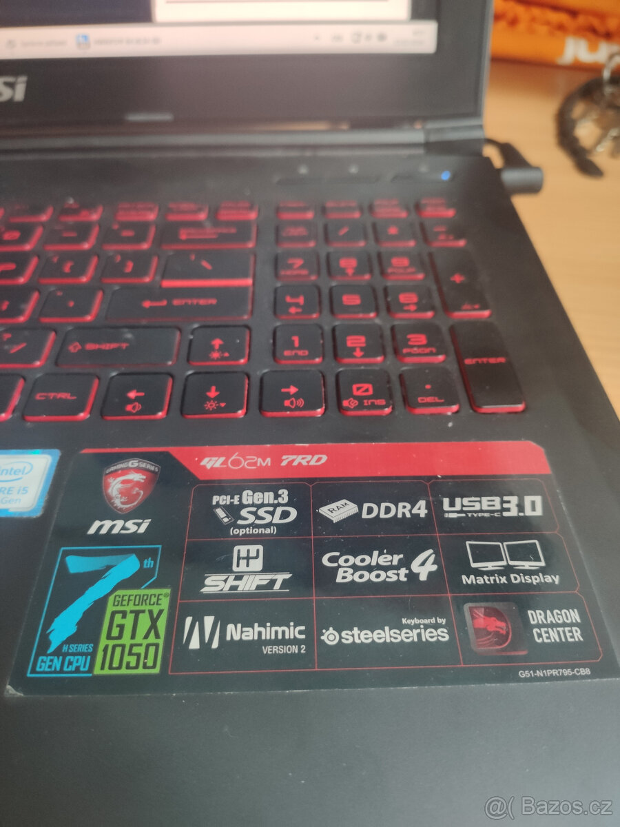 notebook MSI GL62M 7RD - 2