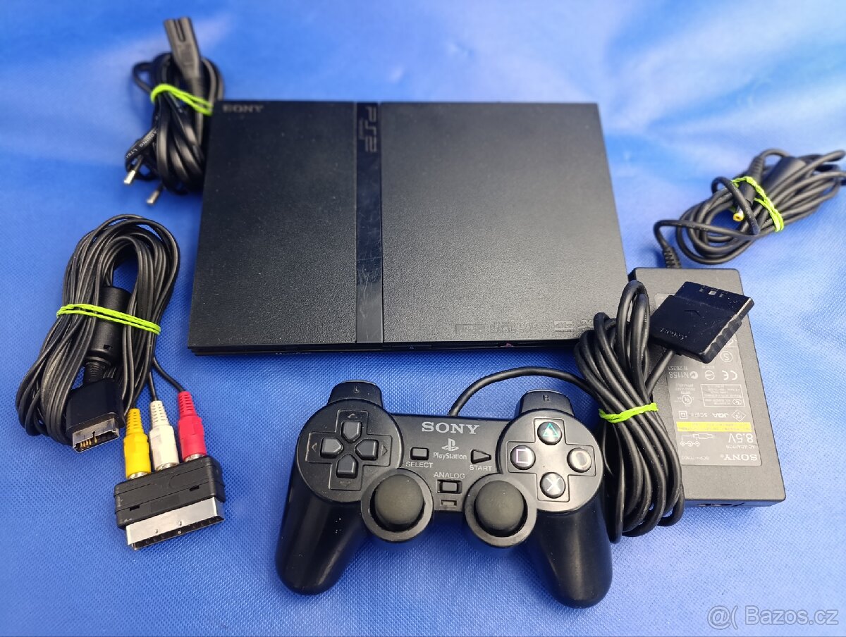 PS2 PlayStation 2 Slim + Hry - 2