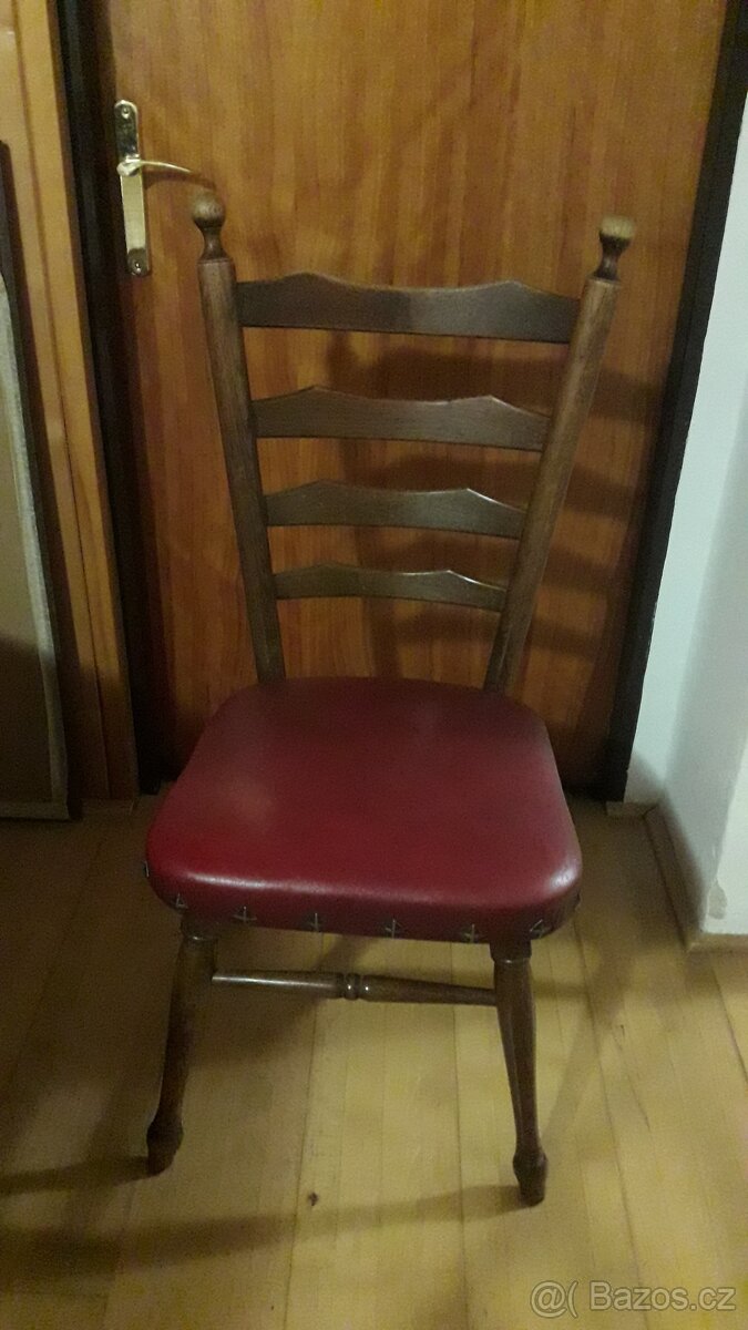 Židle masivní, 4 ks - 2