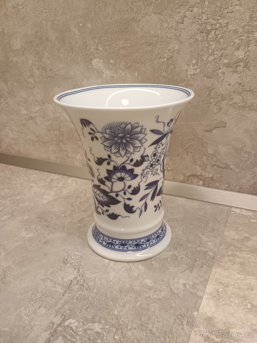 váza modro-bílý "cibulák" - 2