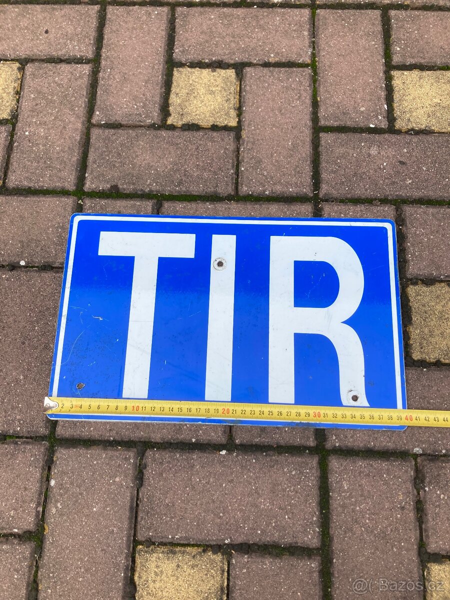 Plechová cedule TIR - 2