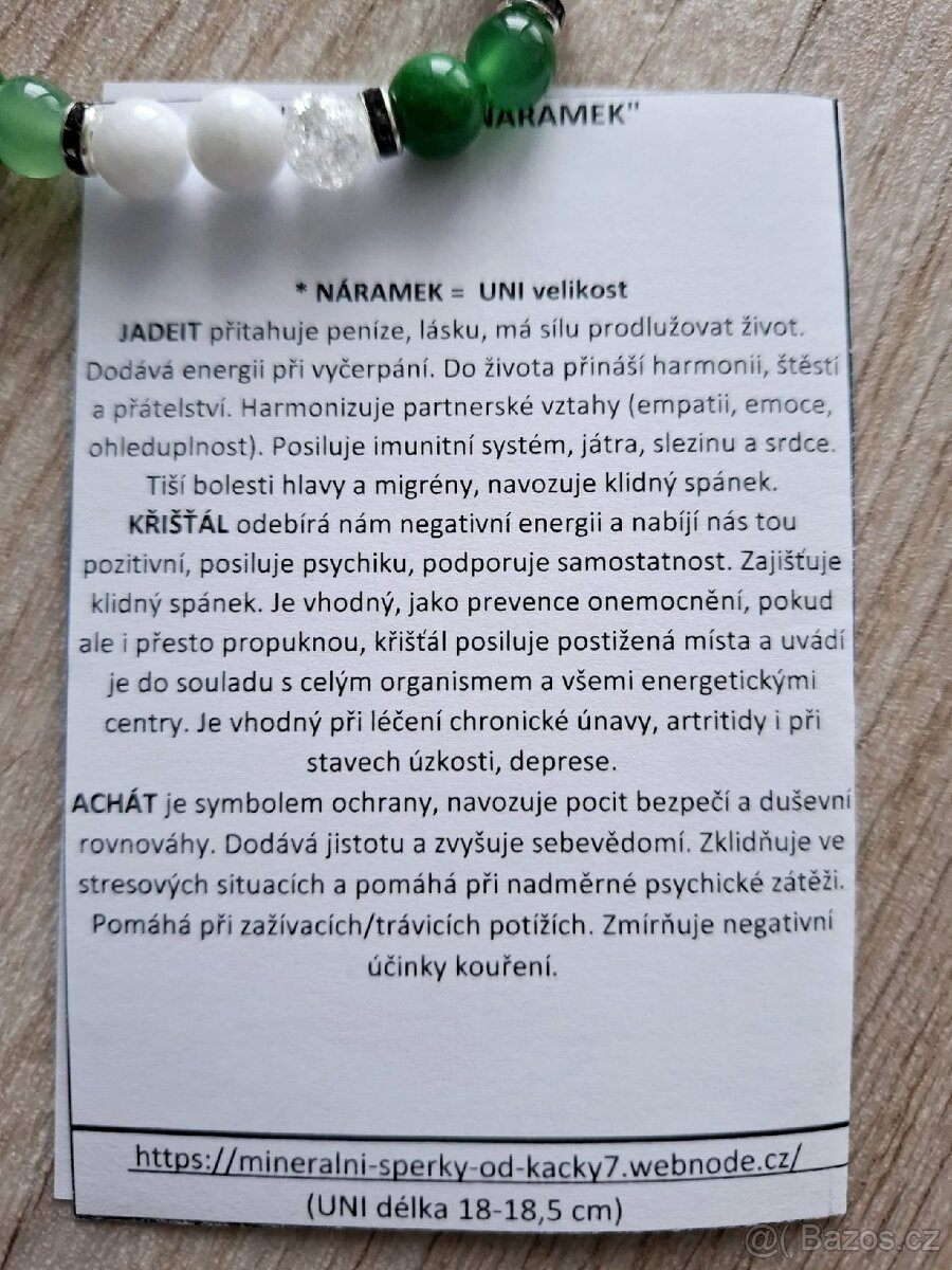 Náramek z minerálních korálků - 2