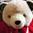 Vánoční plyšový medvěd velký, - 2