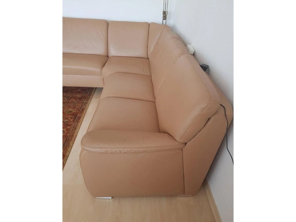 Moderní kožená sedací souprava ve tvaru "U", 3437 - 2