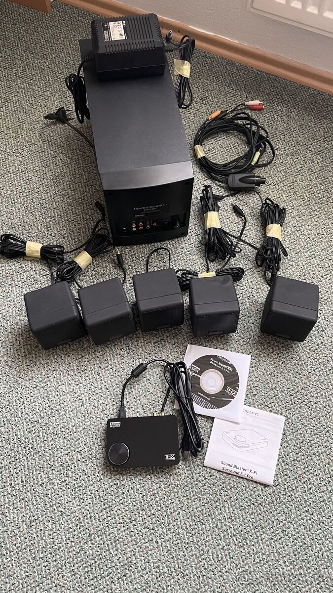 Externí zvuková karta včetně reprosoustavy 5.1 - 2