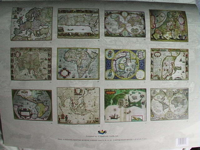 Nástěnné kalendáře staré antické mapy - pro sběratele 3ks - 2