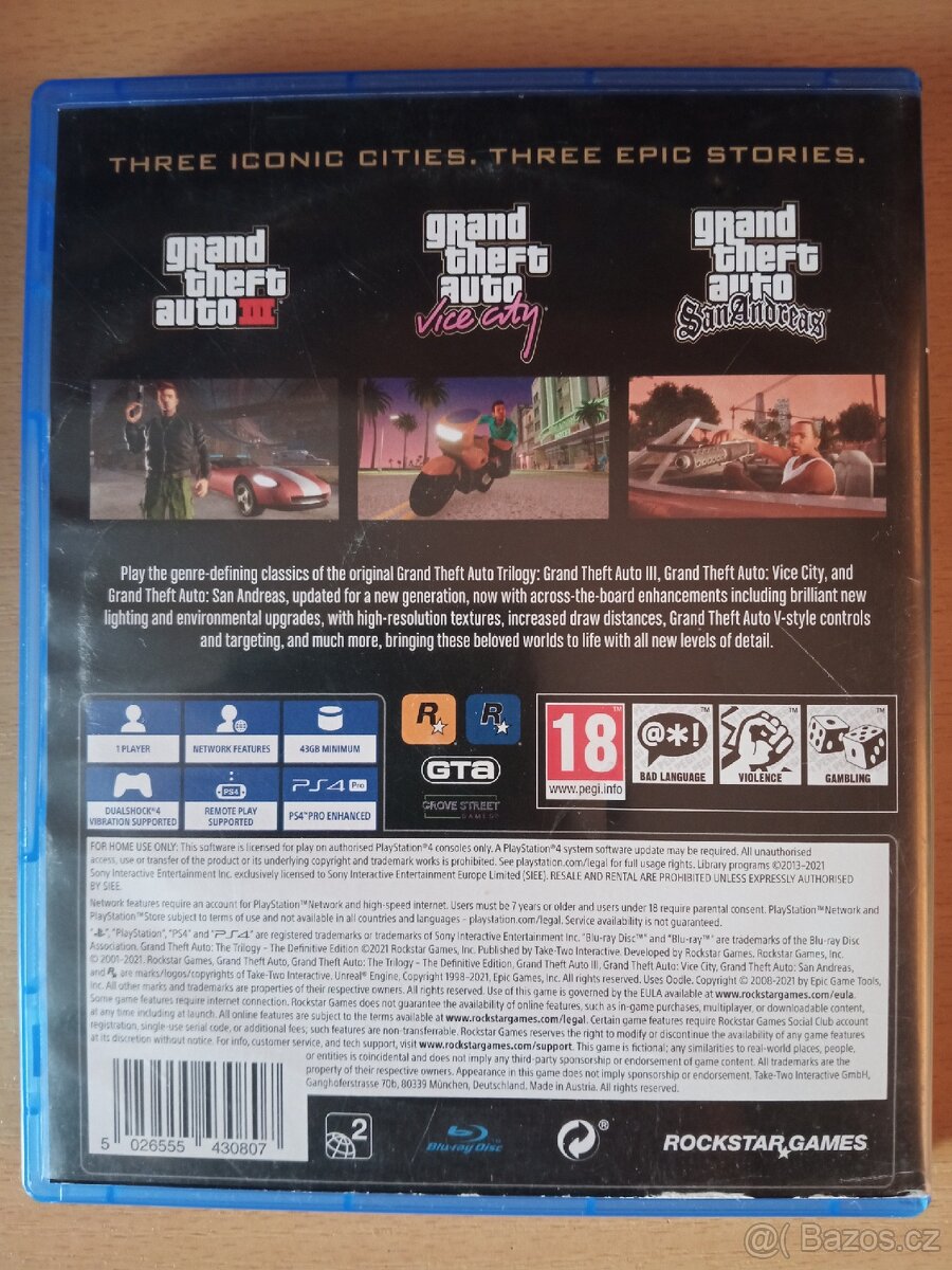 GTA trilogy ps4 - PlayStation 4 hry - hra - 2