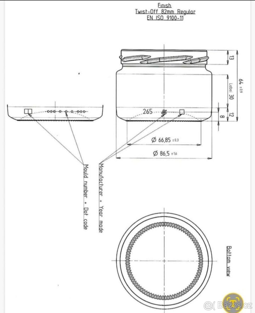 Zavřovací sklenice Poma 265 ml - 2