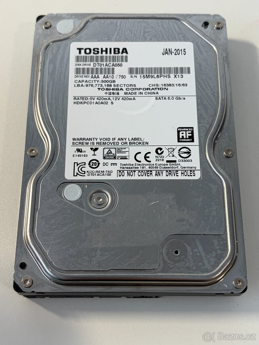 Datový pevný disk Toshiba 500GB (3,5" SATA) do PC - 2