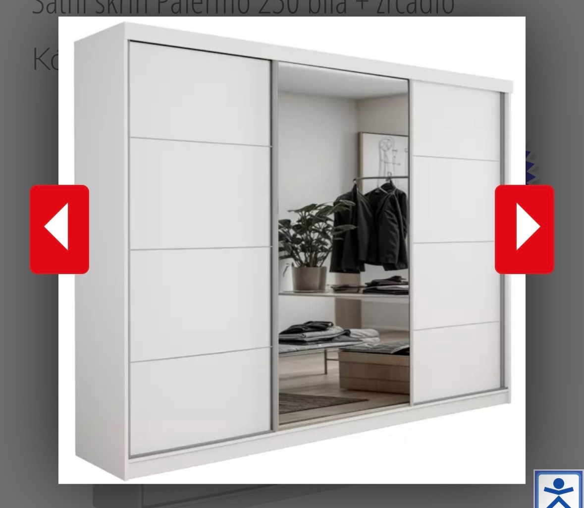 Šatní skříň s posuvnými dveřmi 250cm - 2