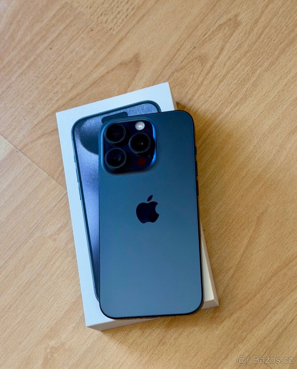 iPhone 15 Pro Max Blue Titanium BATERIE 100% TOP - 2