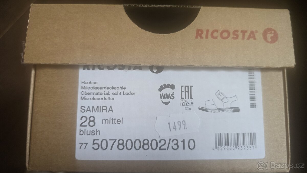 Ricosta dětské divčí sandály 507800802-310 Samira
Vel.28 - 2