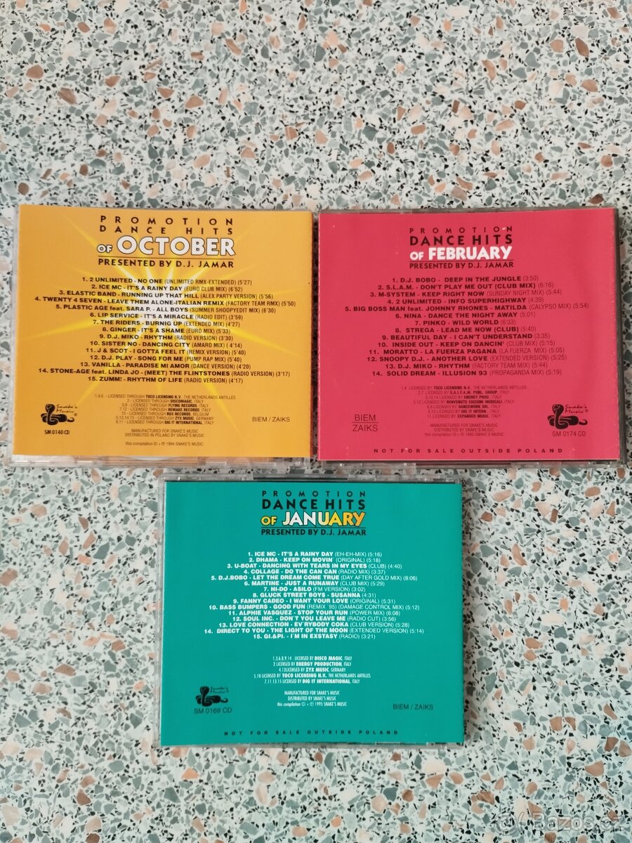 Prodám 3 cd Promotion Dance hits - 2