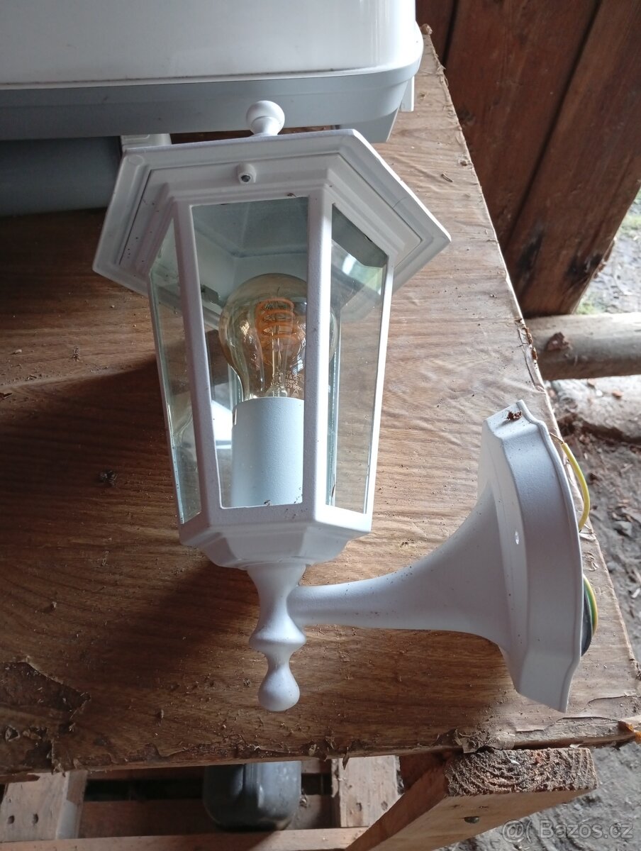 Nástěnná lucerna venkovní IP43, bílá 2ks - 2