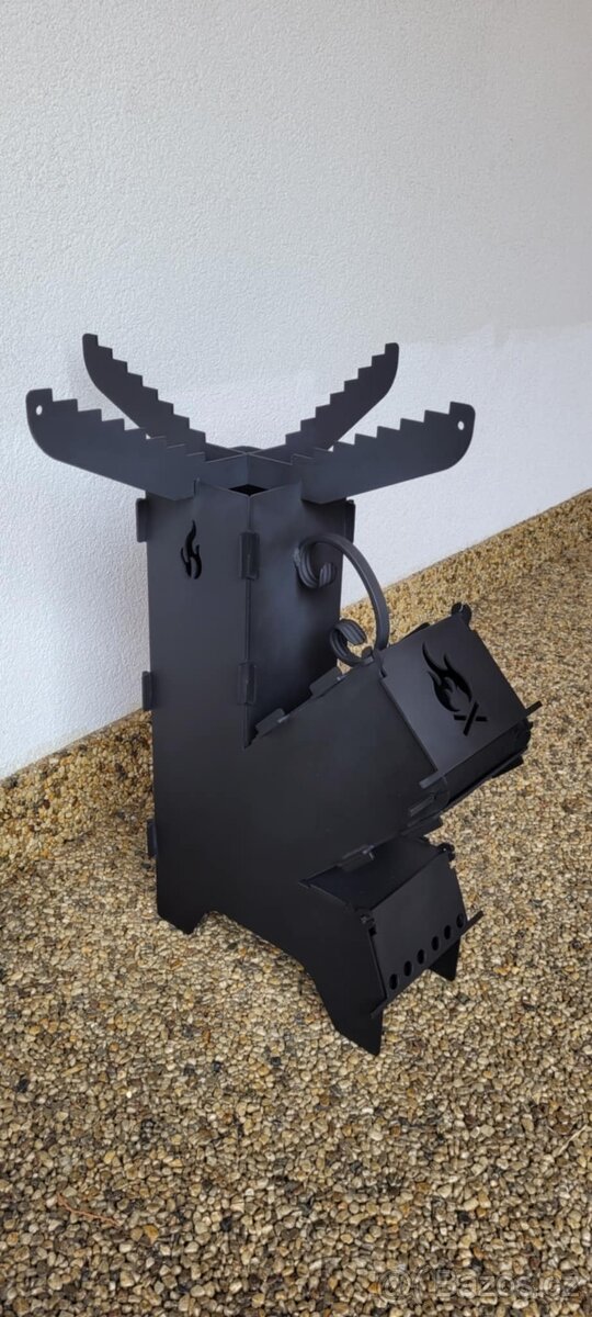 Raketové kamna,záhradný gril,rocket stove. - 2