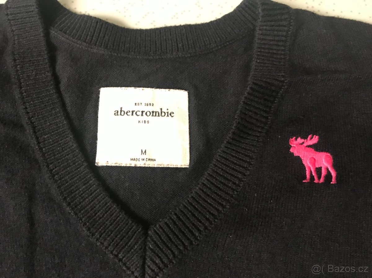 Tmavěmodrý svetr Abercrombie, vel. M (12 let) - 2