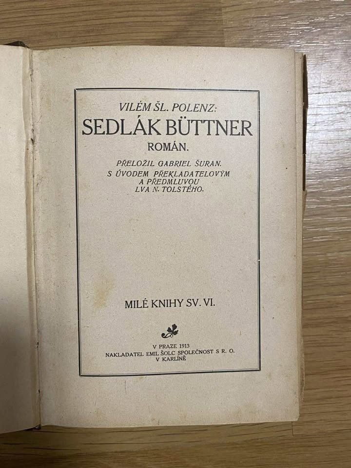 Prodám starou knihu – Sedlák Büttner (1913) - 2