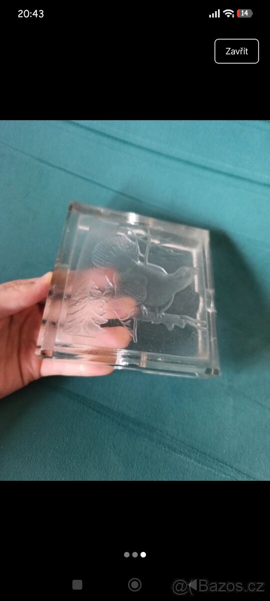 Retro skleněný popelník - 2