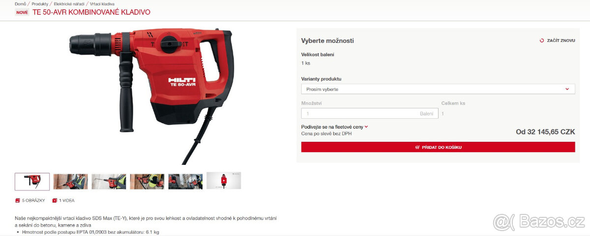 Hilti TE 50-AVR Kombinované kladivo - 2