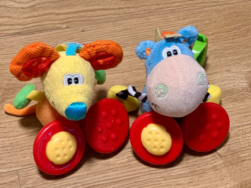 2x zavesna hracka myska a oslik - 2