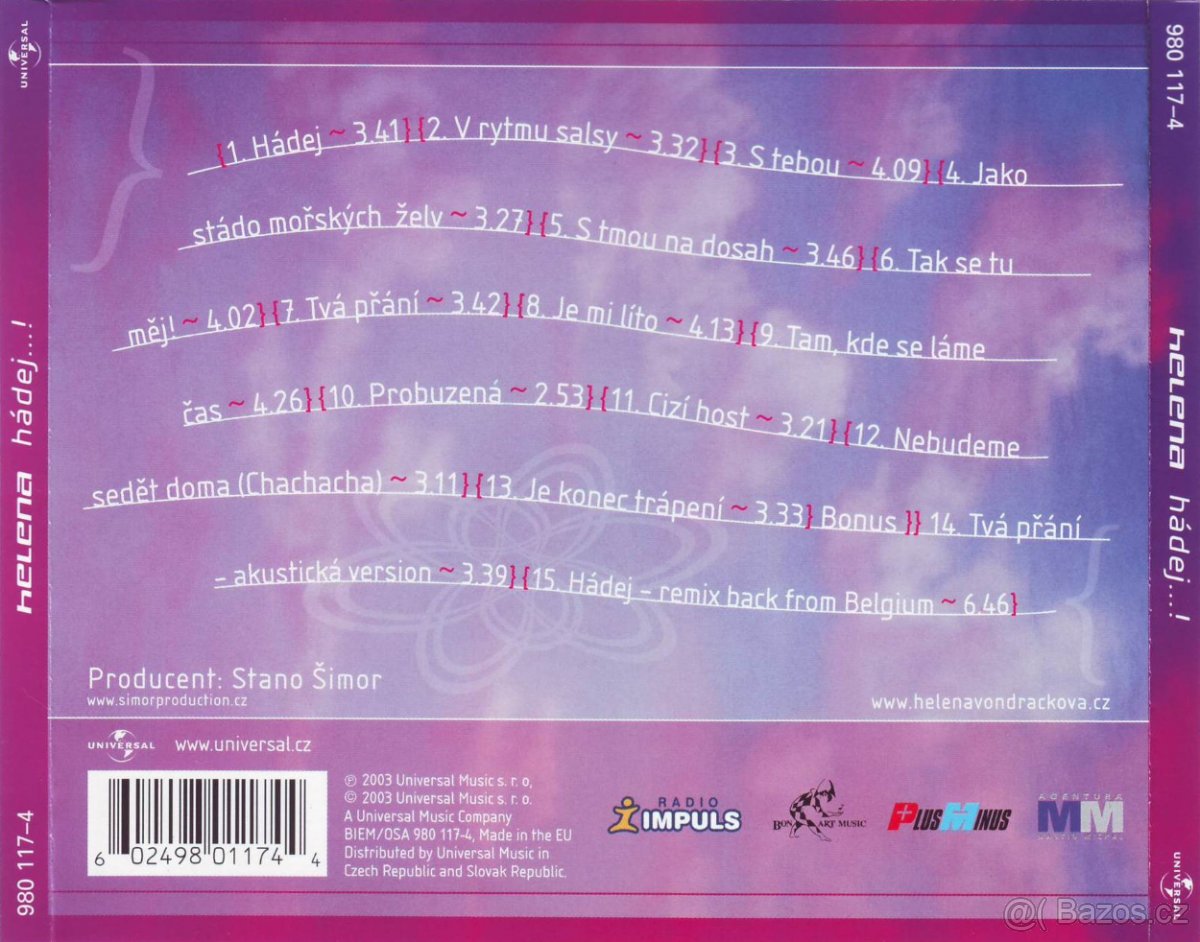 CD Helena Vondráčková - Hádej... - 2