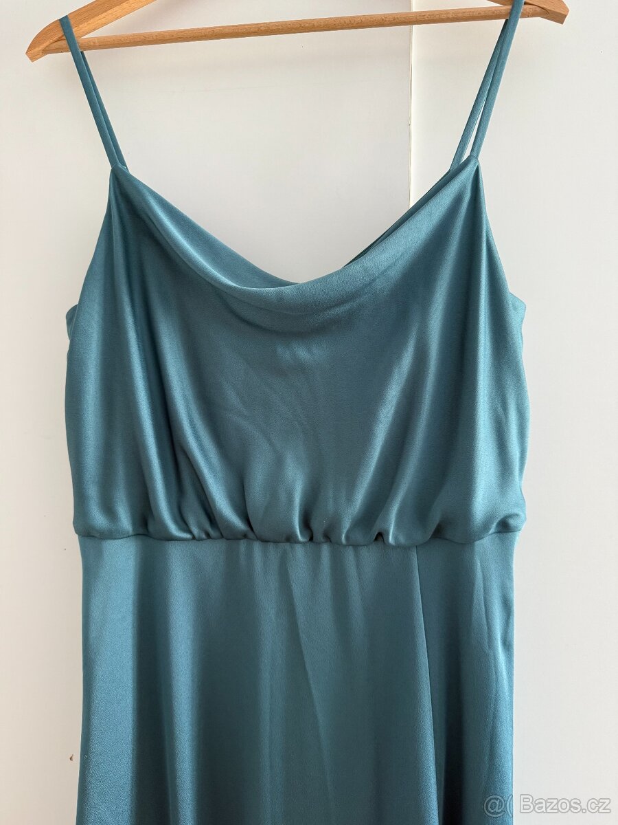 Tyrkysové modré šaty Jake´s velikost 42 - 2
