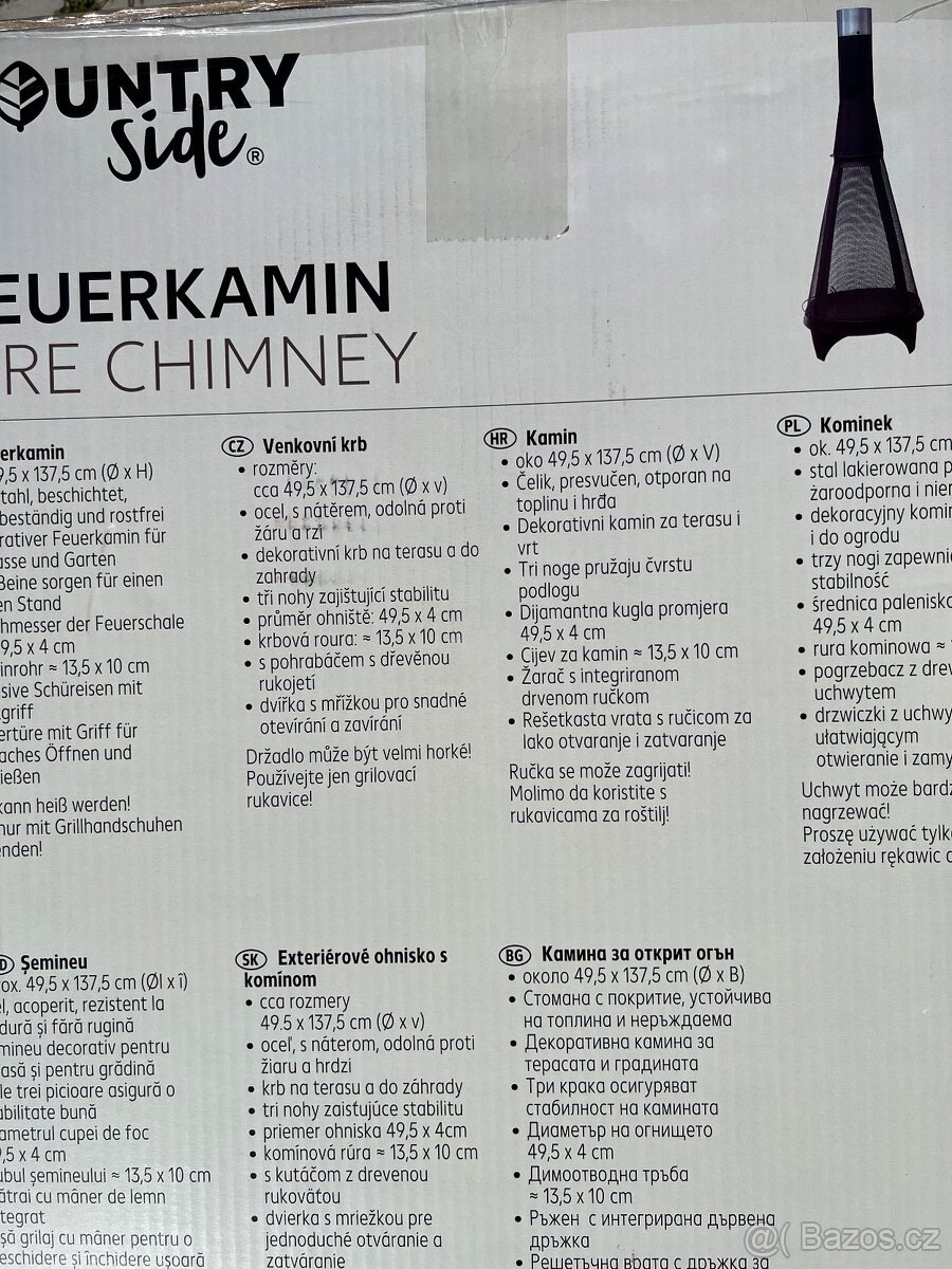 Venkovní krb - nový, akční cena - 2