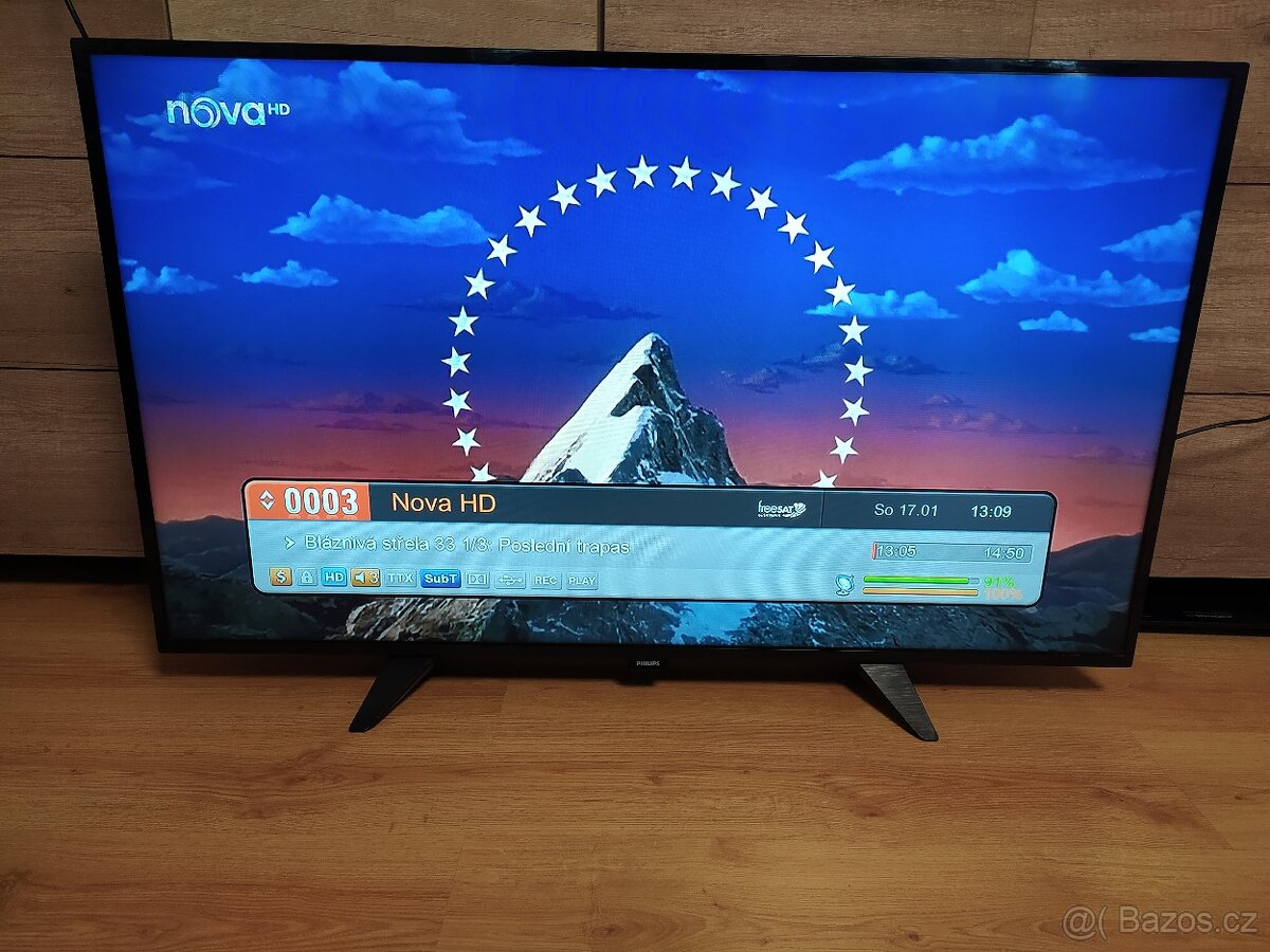 TELEVIZE PHILIPS + ORIGINÁL OVLADAČ - úhlopříčka 121cm - 2