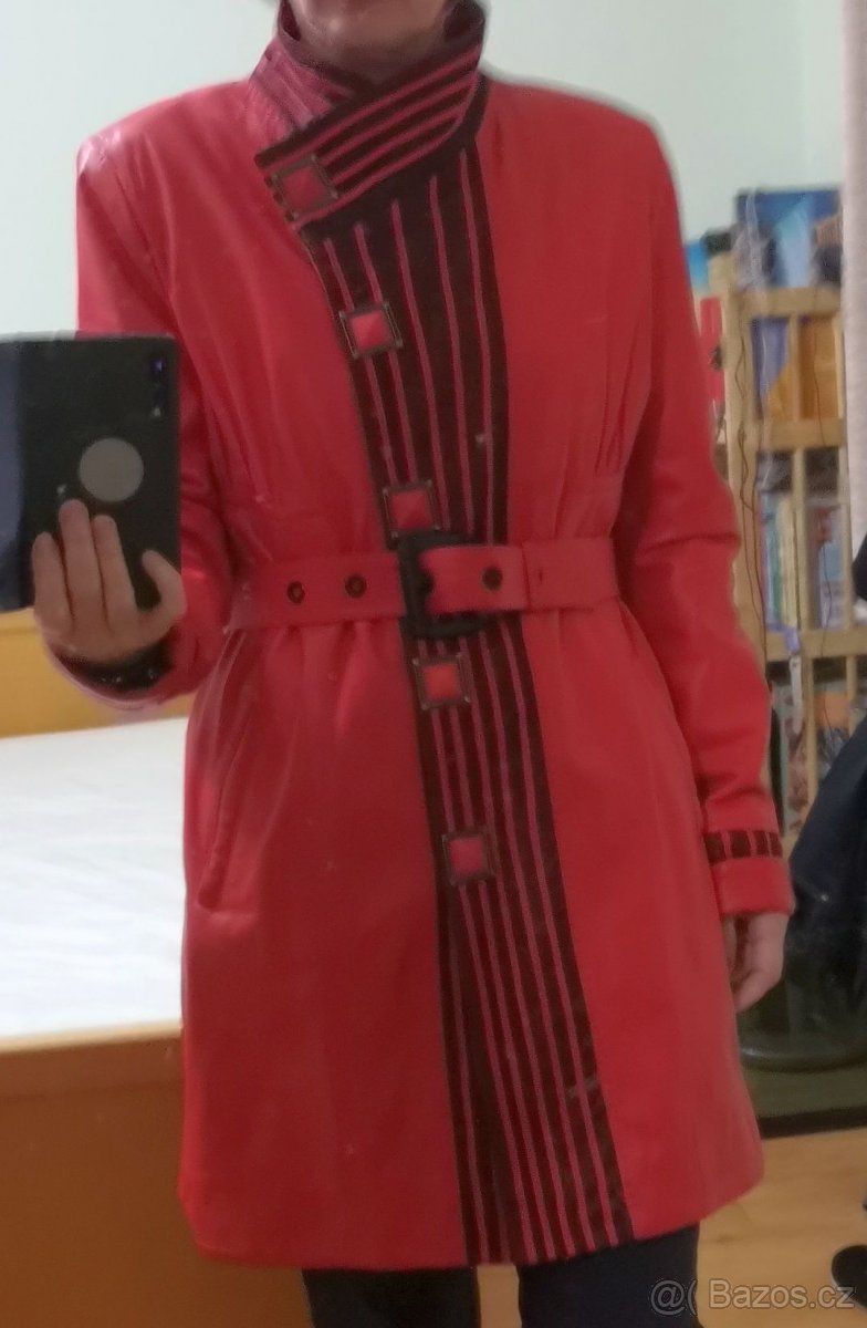 Kožený podzimní kabát - 2